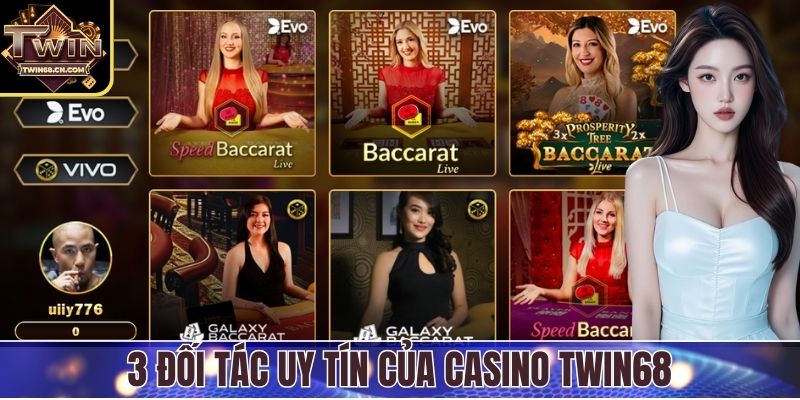 Casino Twin68 3 đối tác cung cấp game casino chất nhất