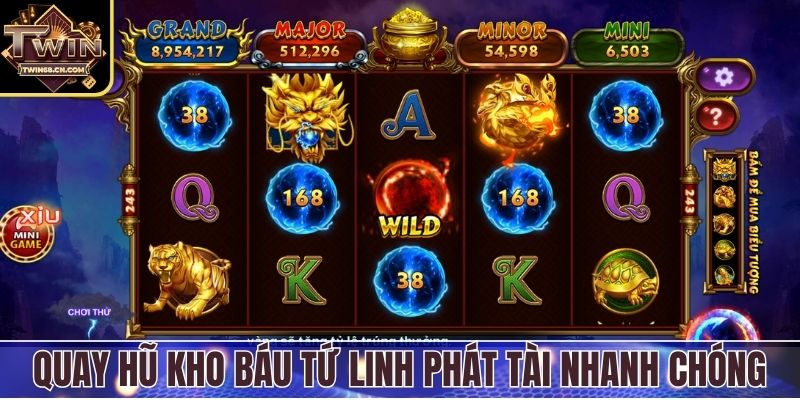 Phát tài săn hũ Kho báu tứ linh